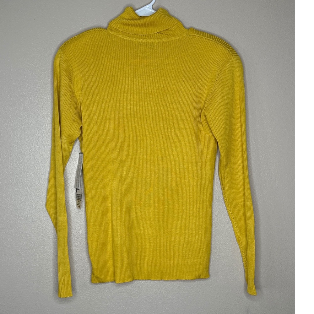 Rena Rowan NWT 100% Silk Top Size L Petite Cowl Neck Long Sleeve Casual Work - Picture 2 of 6